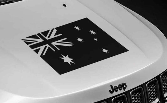 Australian Flag Decal Sticker 20cm Car Bike Helmet Window — shown applied