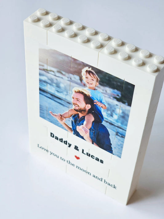 Personalized Building Photo Lego Block Father Christmas Gift Construction Brick — product photo