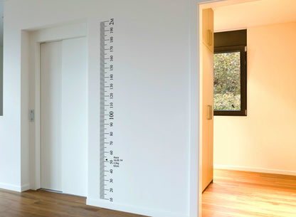 Ruler wall Vinyl decal sticker growth chart DIY wooden vintage height chart — product photo