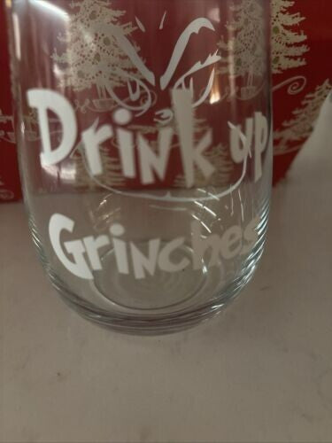 1 x Drink up Grinch Christmas Vinyl Decal Wine Glass Mug Cup Decal Sticker — size guide