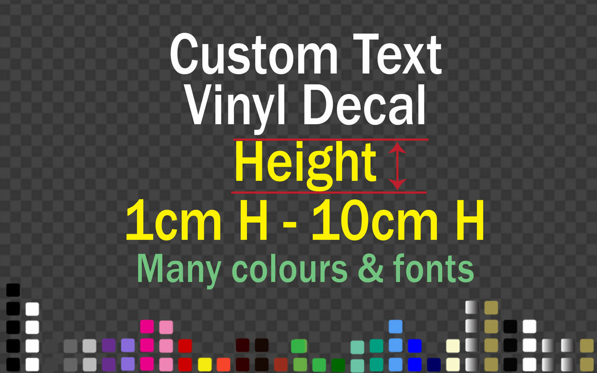 Custom Sticker Vinyl Lettering Decal Name Car Window Wall Door Metallic Dichroic — product photo