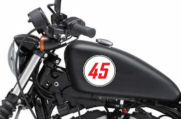 2x Track Car Roundel Round Race Racing Number Door Decal Sticker 3-58cm — colour options