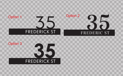 Personalised House Sign House Number Custom Address Sign Wall Door Mailbox — shown applied