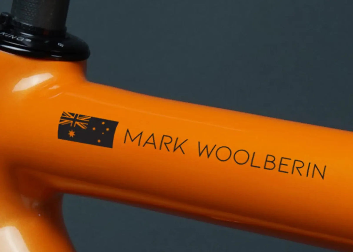 2x Custom Cyclist Name Flag Decal Bike Helmet Frame Sticker — alternative view