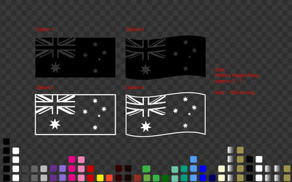 Australia Flag Australian Pride Decal Sticker Bike Car Helmet 1cm ~ 200cm long — product photo