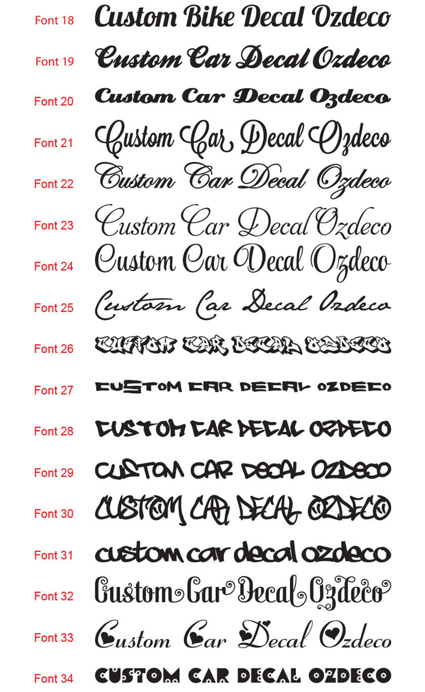Custom Name Sticker Bike MTB Helmet Motorcycle Frame Decal Vinyl 10-40mm — alternative view