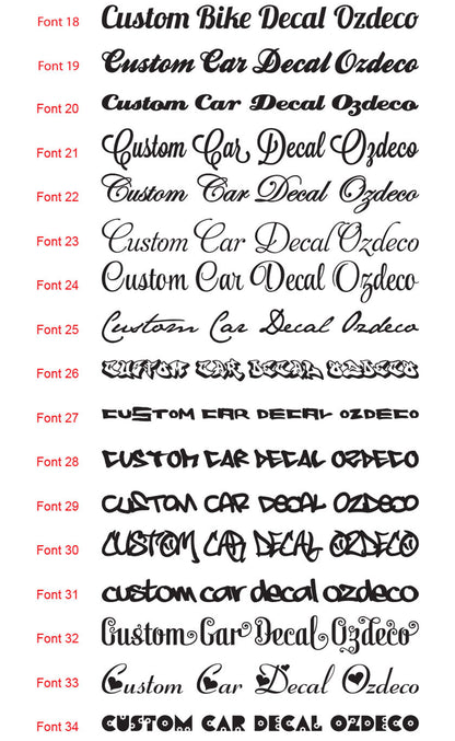 Custom Name Sticker Bike MTB Helmet Motorcycle Frame Decal Vinyl 10-40mm — alternative view