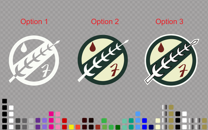 Mandalorian Crest Boba Fett Starwars Sticker Decal Jaster's Feather Car laptop — product photo