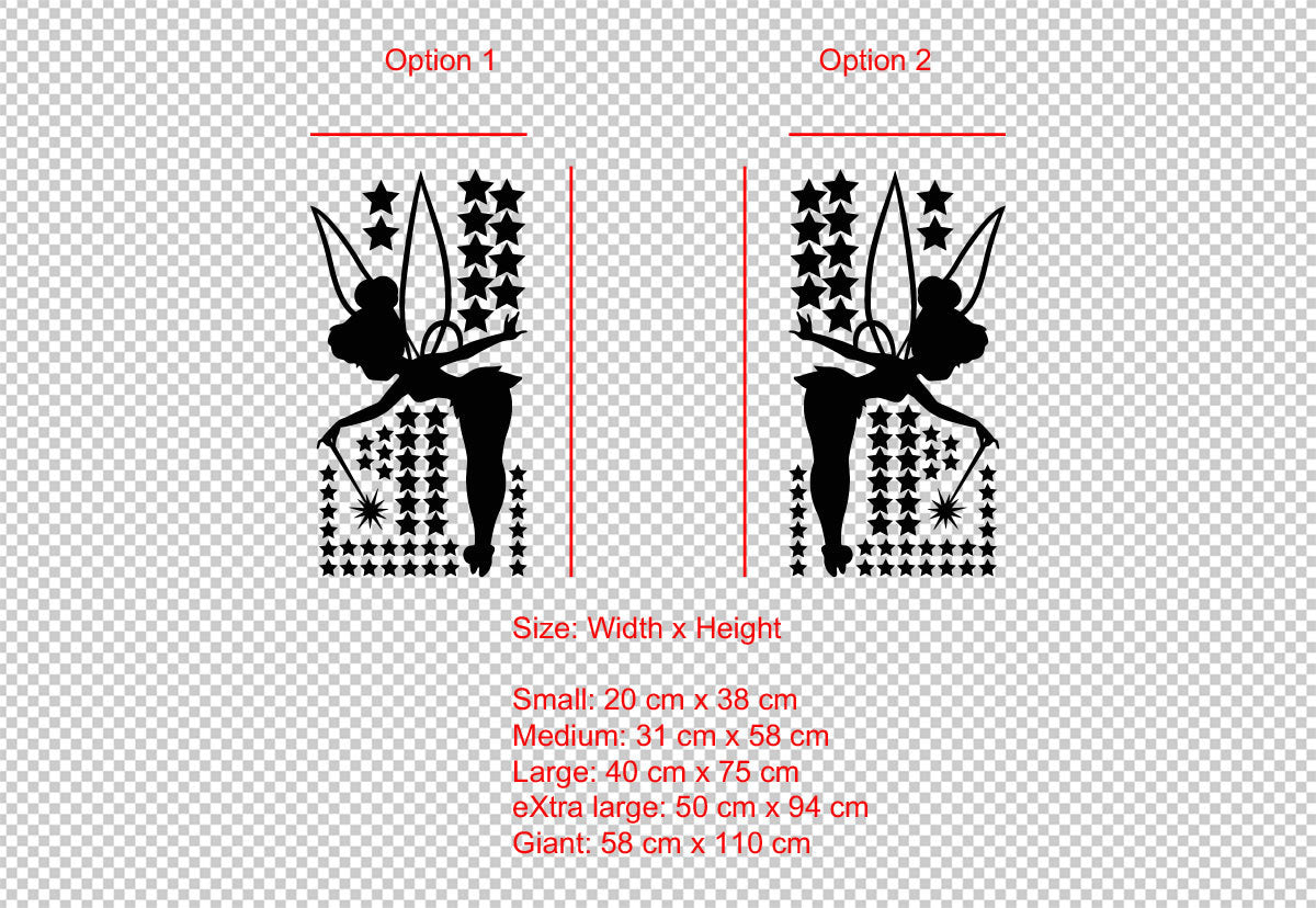 Fairy Dust Tinkerbell Star Nursery Decor Sticker Removable Vinyl Decal — shown applied