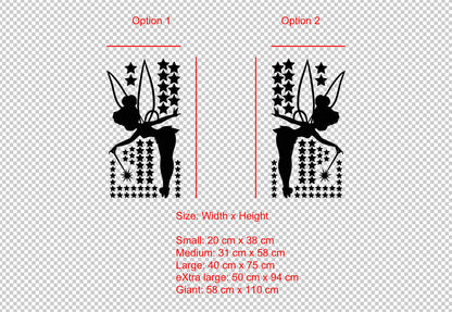 Fairy Dust Tinkerbell Star Nursery Decor Sticker Removable Vinyl Decal — shown applied