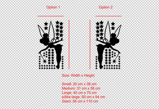 Fairy Dust Tinkerbell Star Nursery Decor Sticker Removable Vinyl Decal — shown applied