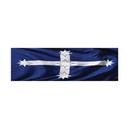 Distressed Eureka FLAG Window Perforated Decal