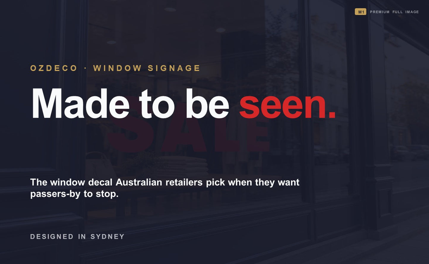 "Sale" Shop Window Decal Sticker for Retail Shopfront Display | Gloss Vinyl 30-200cm