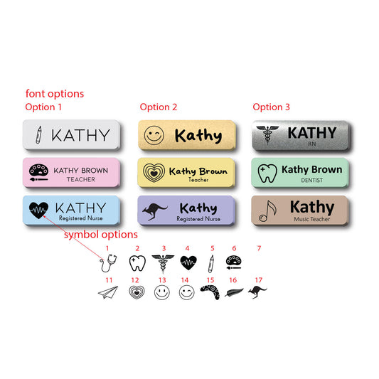 logo name badge
