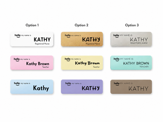 Custom Acrylic Name Badge | Pin or Magnet, UV Printed Staff ID Tag