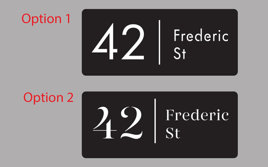 Custom Modern Acrylic House Address Sign: Metallic Colors – view 2