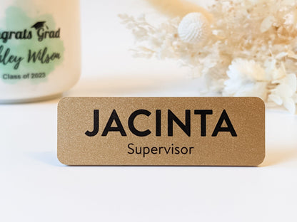 Custom Acrylic Name Badge: Pastel & Metallic, Pin or Magnetic – view 8
