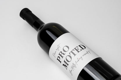Funny Promotion Wine Label: New Job Gift, Bubble-Free Sticker (Set of 2) – view 2