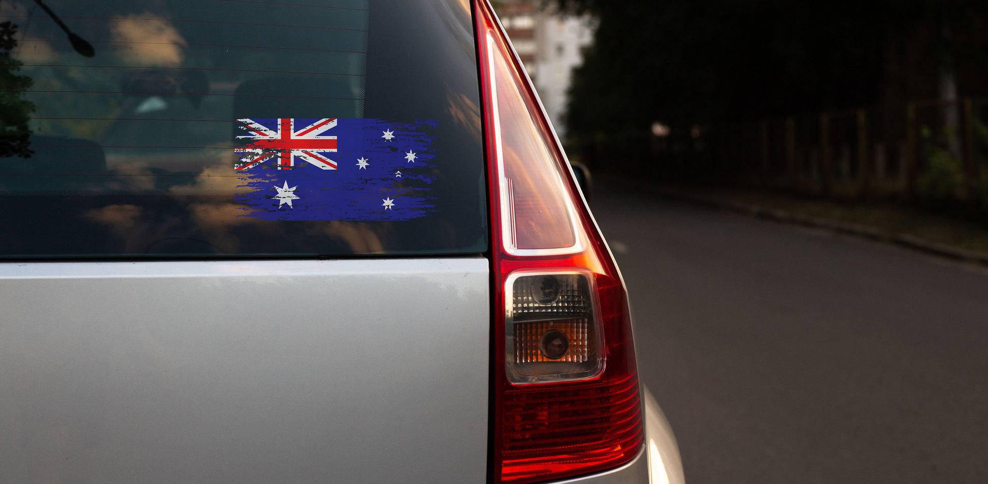 Distressed Australian Flag Decal: Car, Laptop, Helmet Sticker – view 2