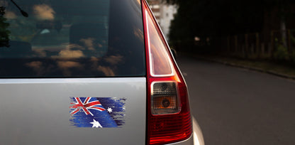 Distressed Australian Flag Decal: Car, Laptop, Helmet Sticker – view 3