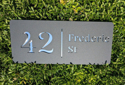 Custom Modern Acrylic House Address Sign: Metallic Colors – view 4