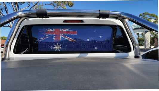 Australian Flag Perforated Window Decal: One Way Vision Sticker