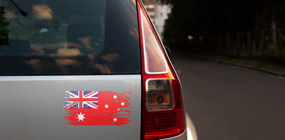 Distressed Australian Flag Decal: Car, Laptop, Helmet Sticker – view 5