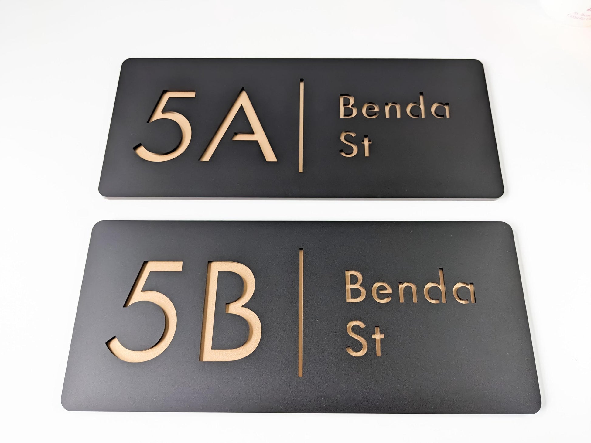 Custom Laser Cut Acrylic House Address Sign: Metallic Colors – view 5