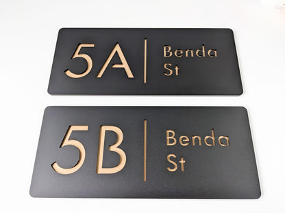 Custom Laser Cut Acrylic House Address Sign: Metallic Colors – view 5