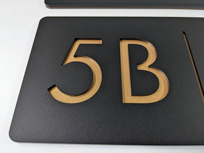Custom Laser Cut Acrylic House Address Sign: Metallic Colors – view 4
