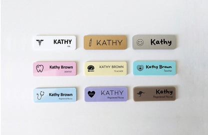 Custom Acrylic Name Badge: Personalized Business Tag, Logo, Symbol