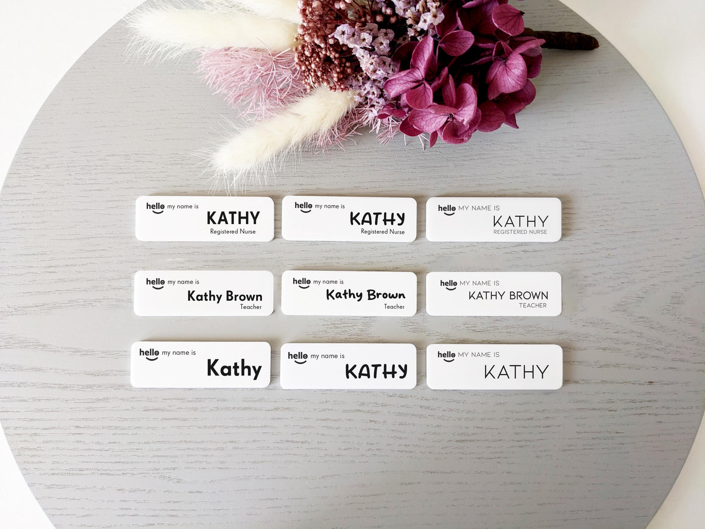 Custom Acrylic Name Badge: "Hello My Name Is" Design, Staff ID – view 2
