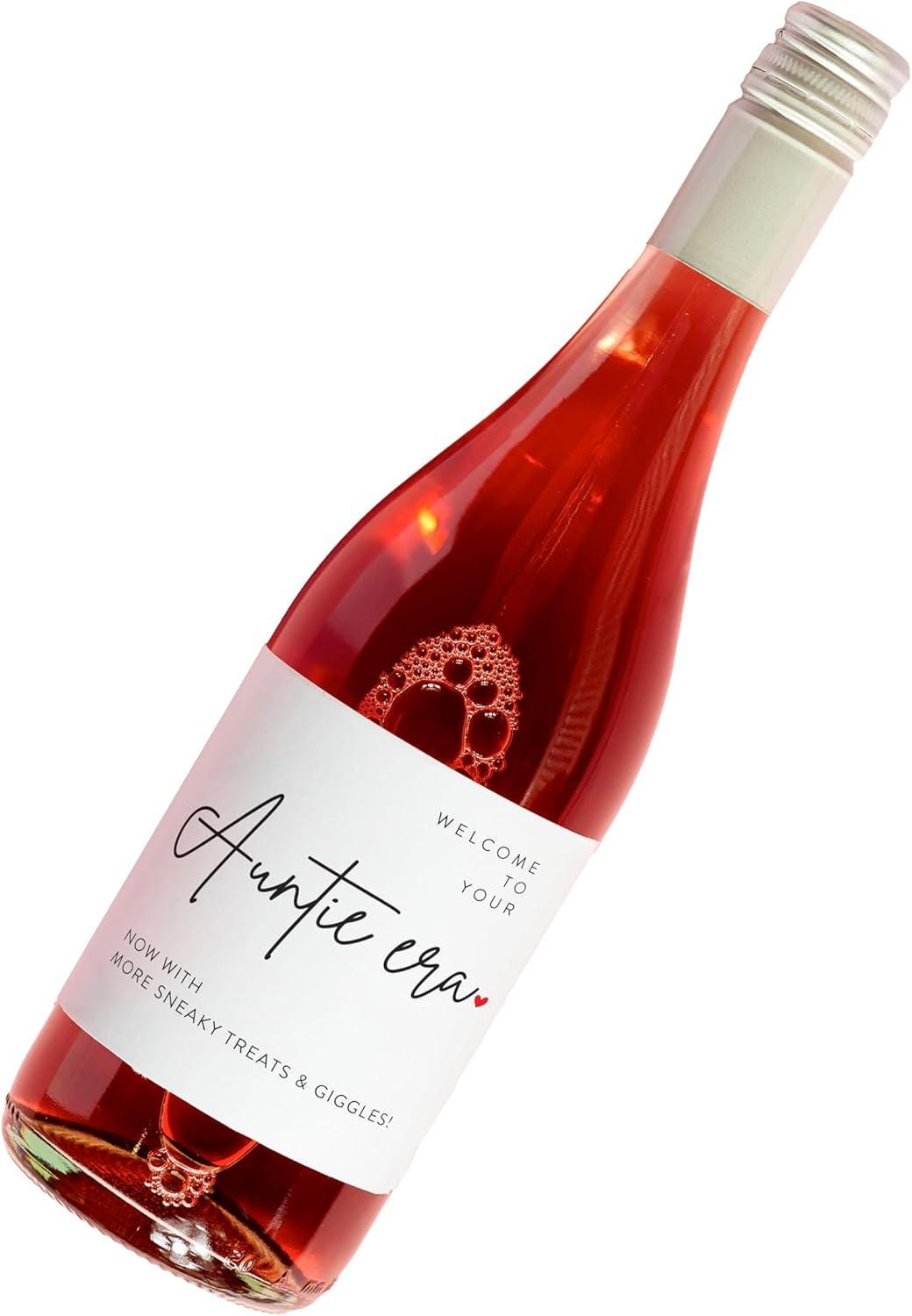 Welcome to Your Auntie Era Wine Labels: Pregnancy Announcement, Waterproof (Made in Australia) – view 7