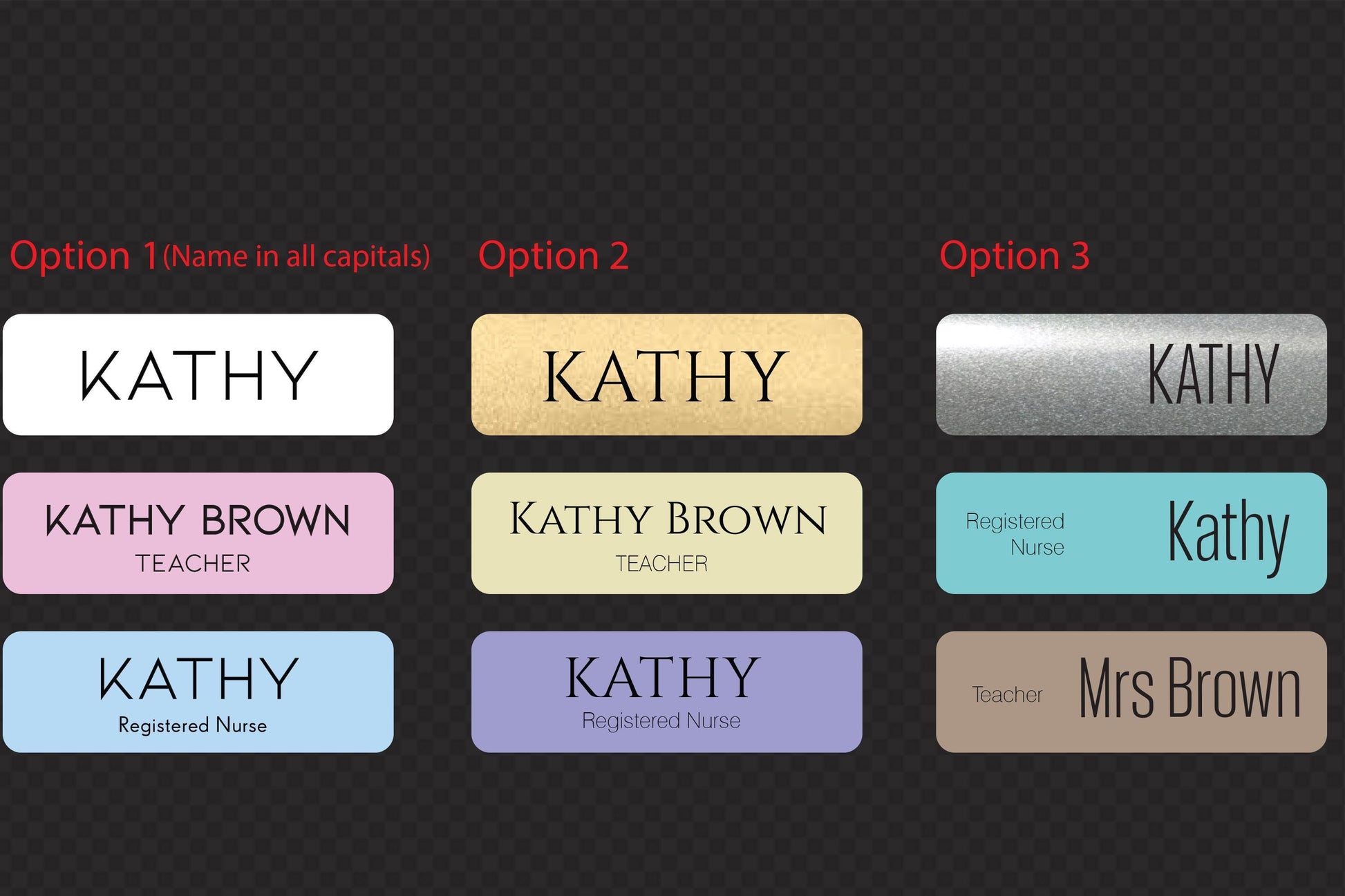 Custom Acrylic Name Badge: Minimalist Pastel Employee ID Tag – view 3