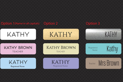 Custom Acrylic Name Badge: Minimalist Pastel Employee ID Tag – view 3