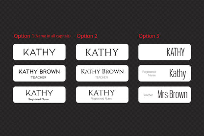 Custom Acrylic Name Badge: Minimalist Pastel Employee ID Tag – view 4