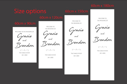 Custom Fabric Wedding Welcome Sign: Cotton Canvas Banner – view 3
