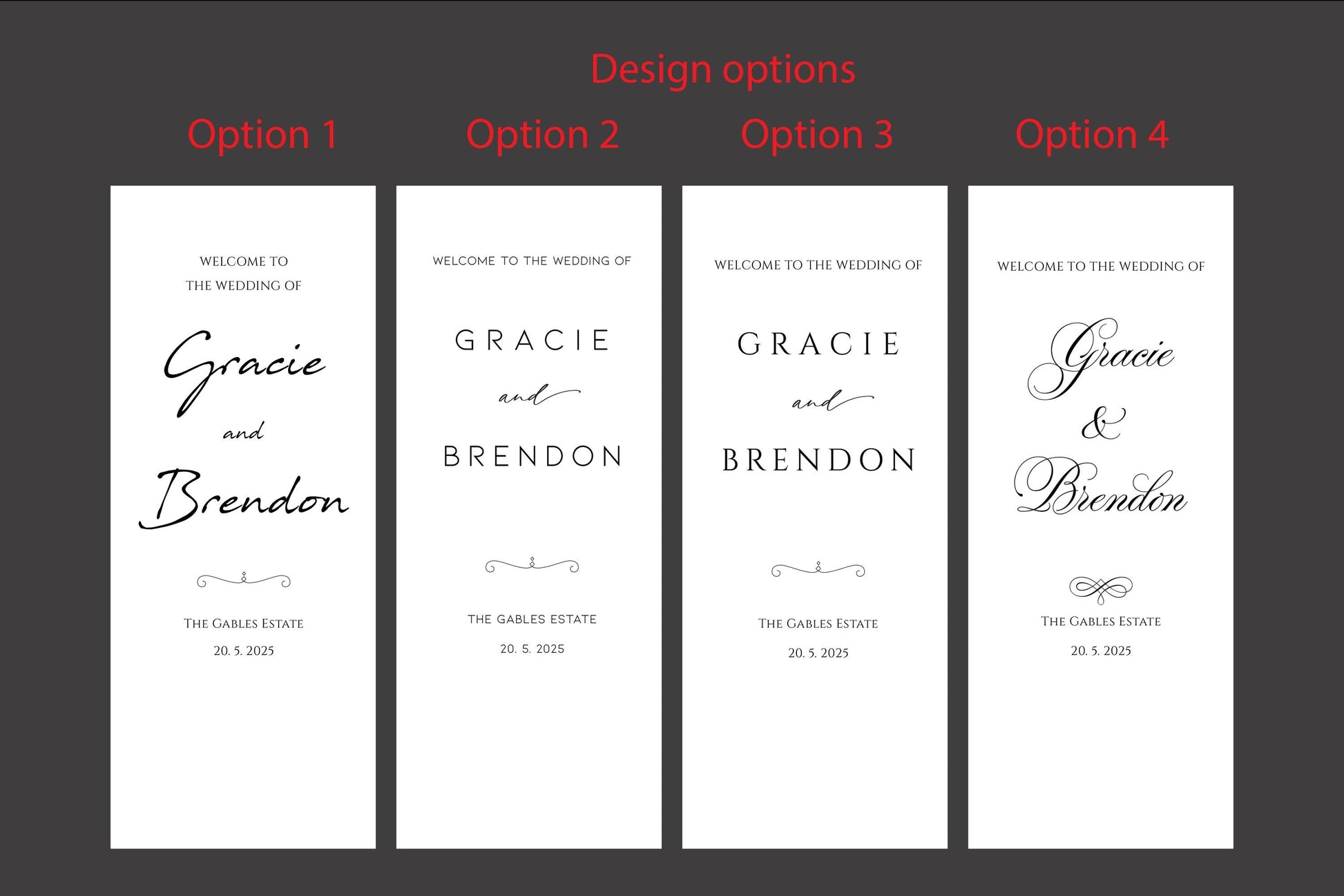 Custom Fabric Wedding Welcome Sign: Cotton Canvas Banner – view 2