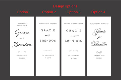 Custom Fabric Wedding Welcome Sign: Cotton Canvas Banner – view 2