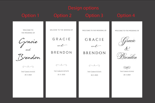 Custom Fabric Wedding Welcome Sign: Cotton Canvas Banner – view 2
