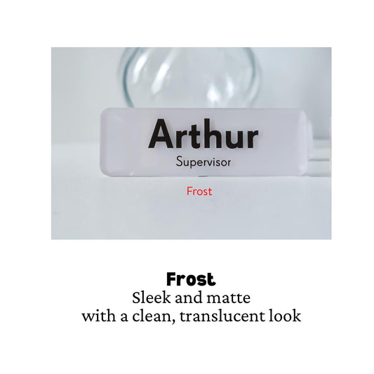 Custom Acrylic Name Badge: Pearl, Hologram, Marble, Frosted Finish,  work name tag – view 2