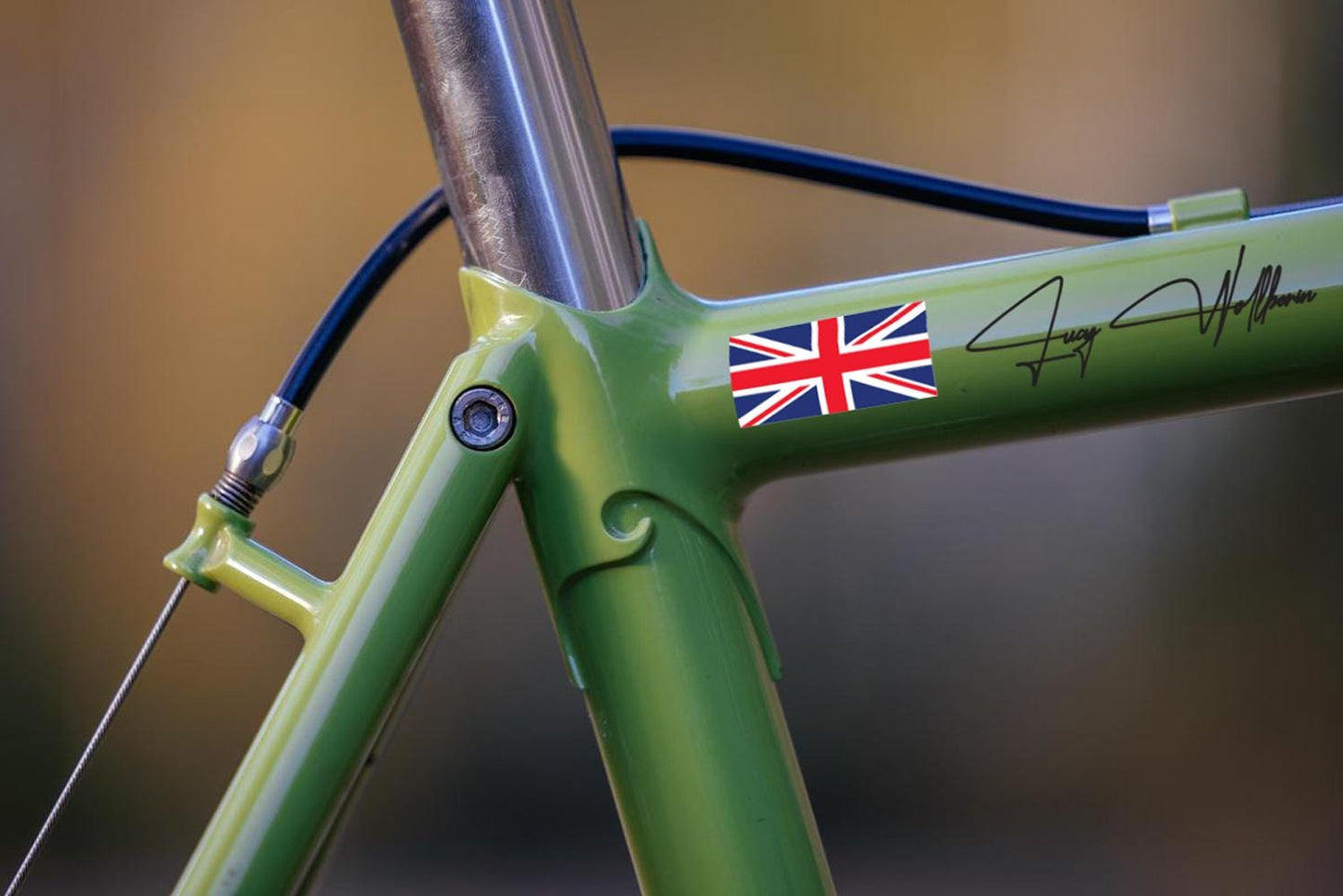 2x Custom Flag & Name Bike Decals - Personalized Cycling Stickers – view 4