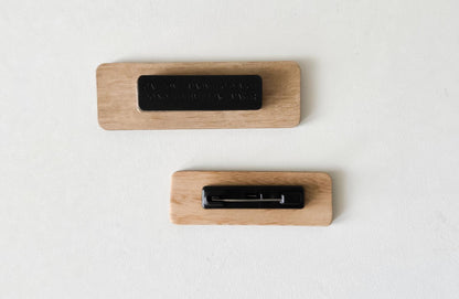 Custom Wooden Name Badge: UV Printed, Minimalist Design – view 5