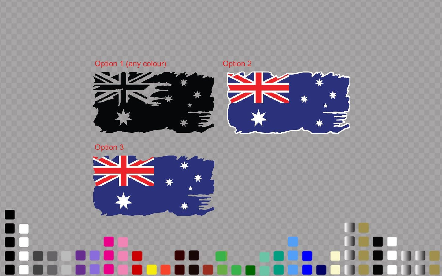 Distressed Australian Flag Car Sticker: Weatherproof Aussie Pride Decal – view 2