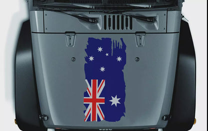 Distressed Australian Flag Car Sticker: Weatherproof Aussie Pride Decal – view 8