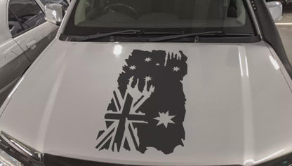Distressed Australian Flag Car Sticker: Weatherproof Aussie Pride Decal