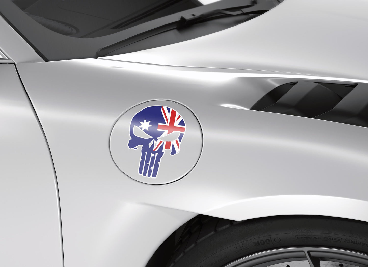 Australian Flag Skull Decal: Aussie Pride Vinyl Sticker – view 5