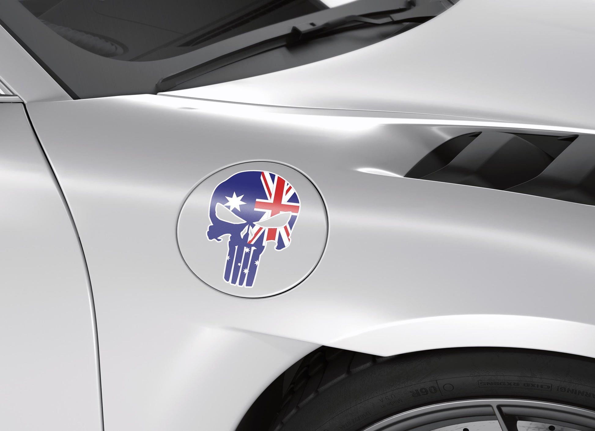Australian Flag Skull Decal: Aussie Pride Vinyl Sticker – view 5