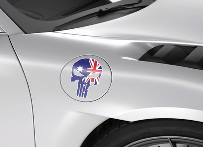 Australian Flag Skull Decal: Aussie Pride Vinyl Sticker – view 5