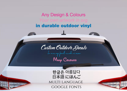 Custom Outdoor Vinyl Decal: Personalized Name Sticker for Car, Scooter, Bike